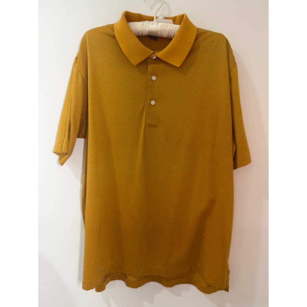 Alan Flusser Polo Golf Shirt Mens Large Made‎ In USA 100% Cotton Size Large